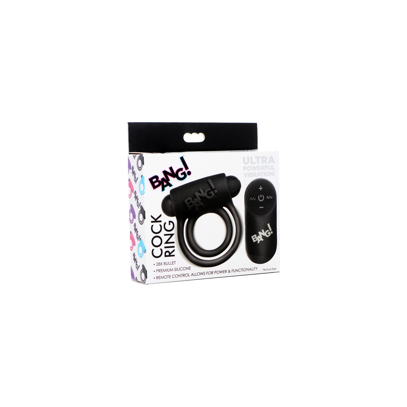 BANG! Silicone Cock Ring & Bullet with Remote Control