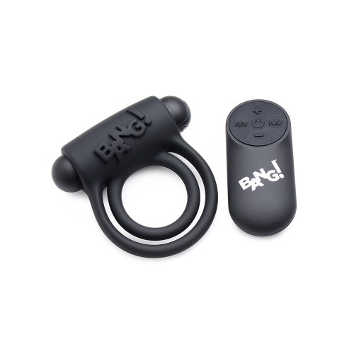 BANG! Silicone Cock Ring & Bullet with Remote Control