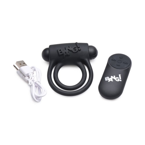 BANG! Silicone Cock Ring & Bullet with Remote Control