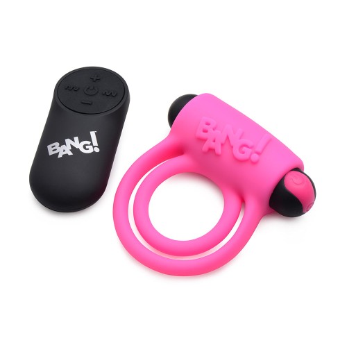 BANG Silicone Cock Ring Bullet Remote Control Pink