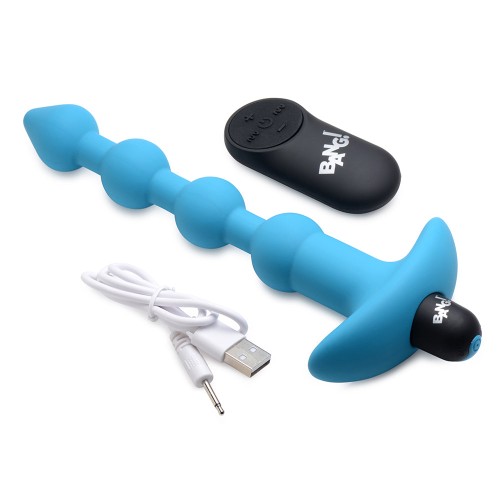 BANG! Vibrating Silicone Anal Beads with Remote Control