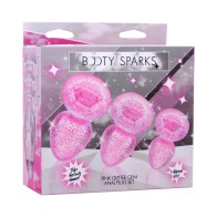 Set de Plug Anal Glitter Gem Rosa Booty Sparks