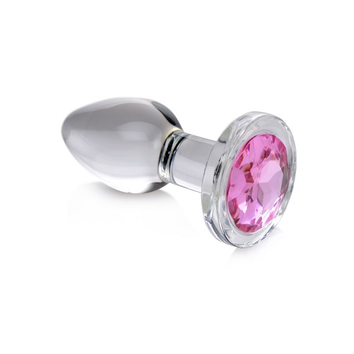 Plug Anal de Cristal con Gemas Rosadas Booty Sparks Pequeño