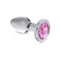 Plug Anal de Cristal con Gemas Rosadas Booty Sparks Pequeño