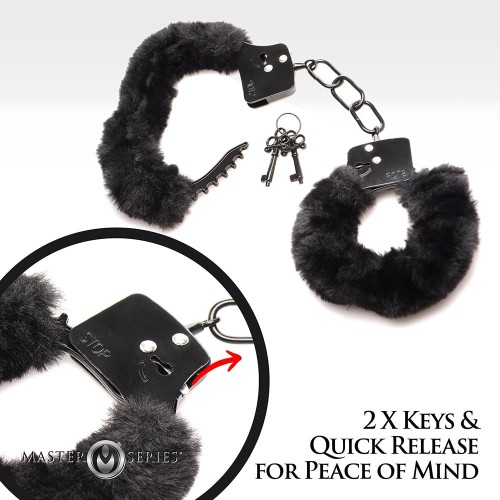 Master Series Furry Handcuffs for Sensual BDSM Play