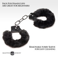 Master Series Furry Handcuffs for Sensual BDSM Play