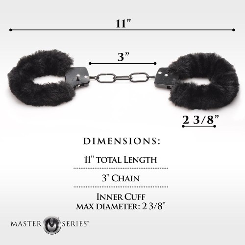 Master Series Furry Handcuffs for Sensual BDSM Play