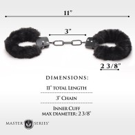 Master Series Furry Handcuffs for Sensual BDSM Play