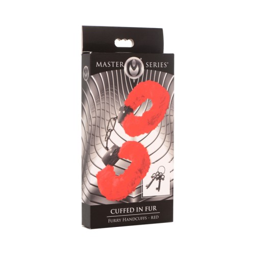 Grilletes de Piel Suave Master Series Rojos