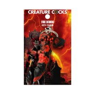 Creature Cocks Fire Demon Keychain