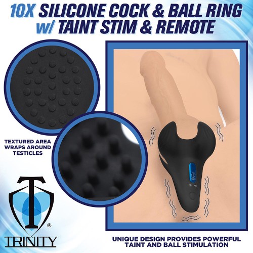 Trinity Men 10X Silicone Cock & Ball Ring