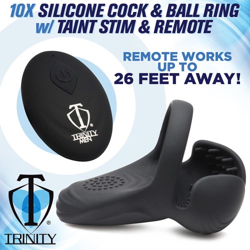 Trinity Men 10X Silicone Cock & Ball Ring