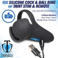 Trinity Men 10X Silicone Cock & Ball Ring