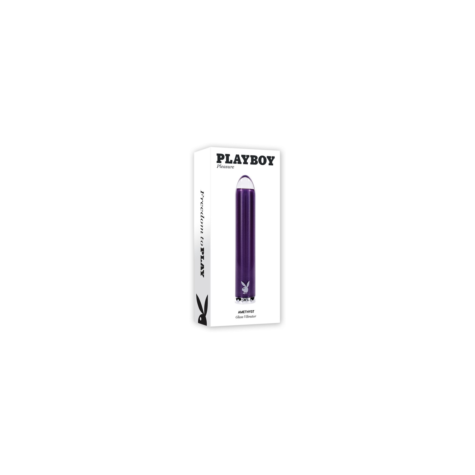 Playboy Amethyst Rechargeable Vibrating Glass Vibe Purple