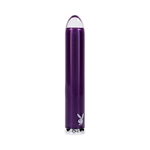 Playboy Amethyst Rechargeable Vibrating Glass Vibe Purple