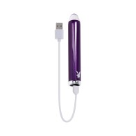 Vibrador de Vidrio Vibrante Recargable Playboy Amethyst Morado