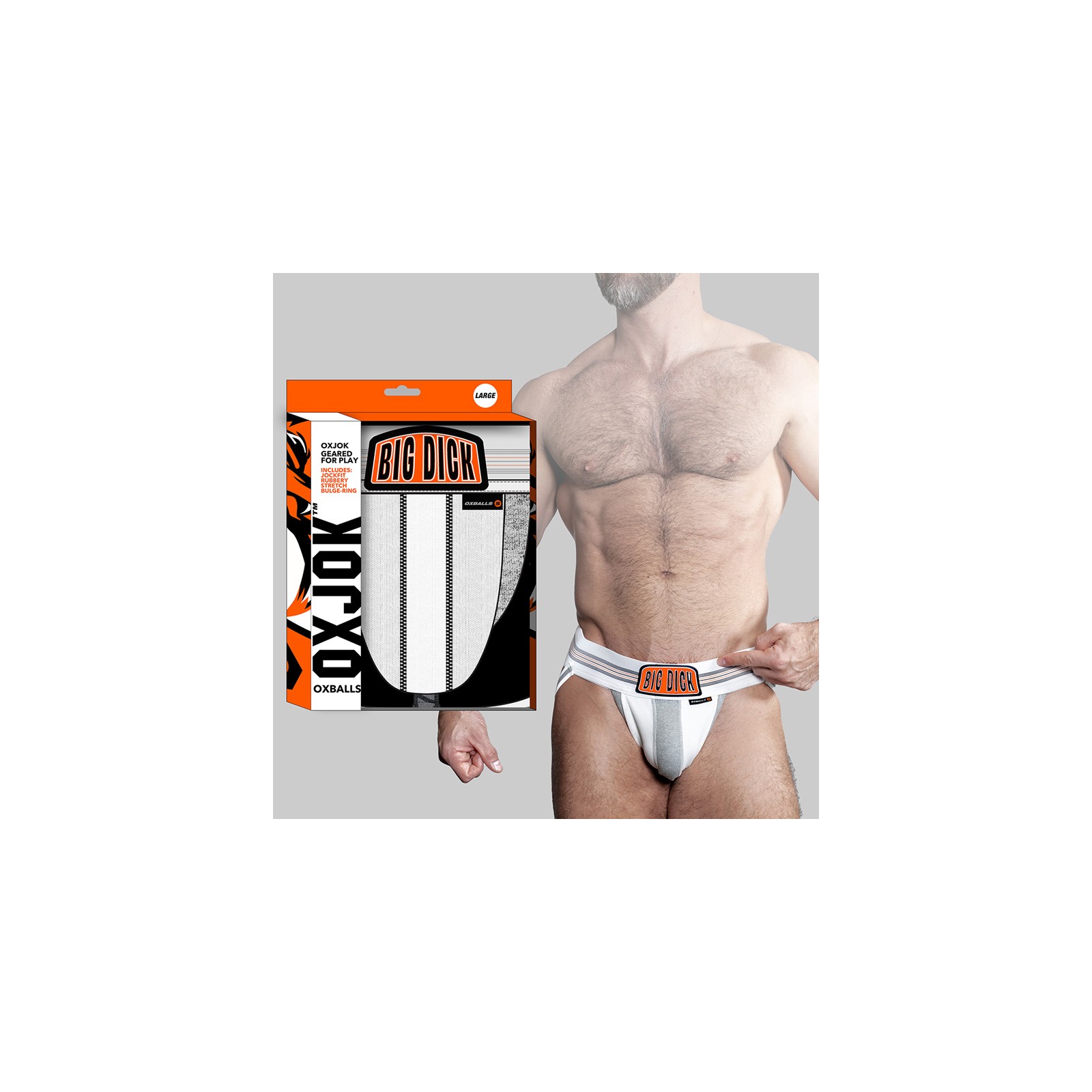 Oxballs Oxjok Bulger Pumper-Sack Jock White