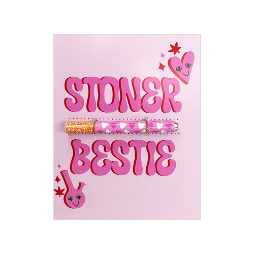 Tarjeta Stoner Besties One Hitter para Amantes del Cannabis