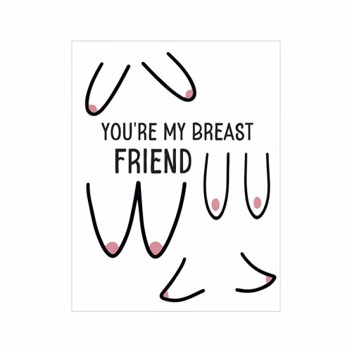 Breast Friends Naughty Greeting Card - Fun Friendship Gift