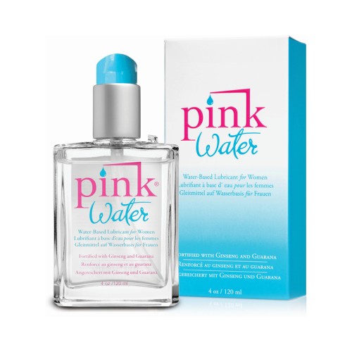 Lubricante a Base de Agua Pink Water 4 oz Botella de Vidrio