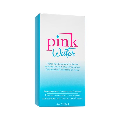 Lubricante a Base de Agua Pink Water 4 oz Botella de Vidrio