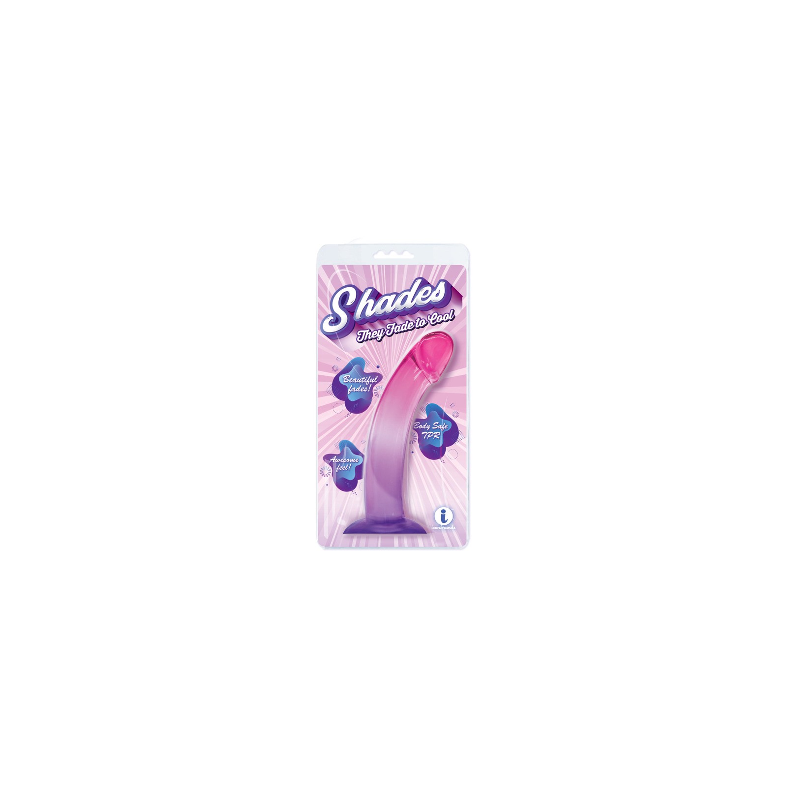 Dildo Shades Smoothie de 8.25 Pulgadas Púrpura/Rosa