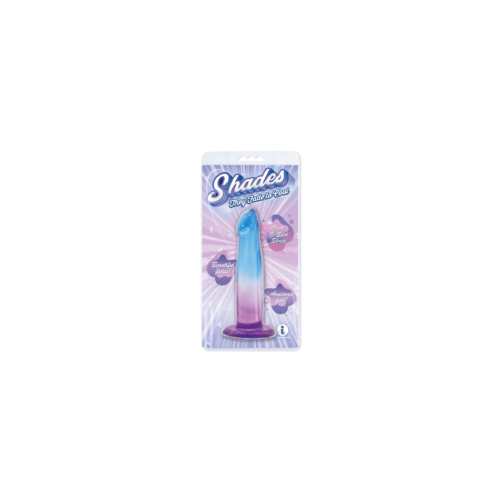 Dildo Shades G-Spot de 6.25 in. Azul/Púrpura