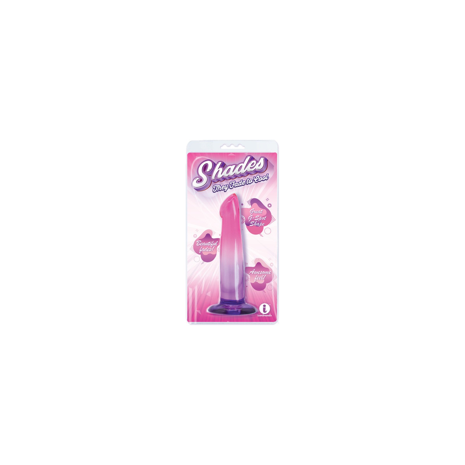 Dildo Shades G-Spot de 6.25 in. Rosa/Púrpura