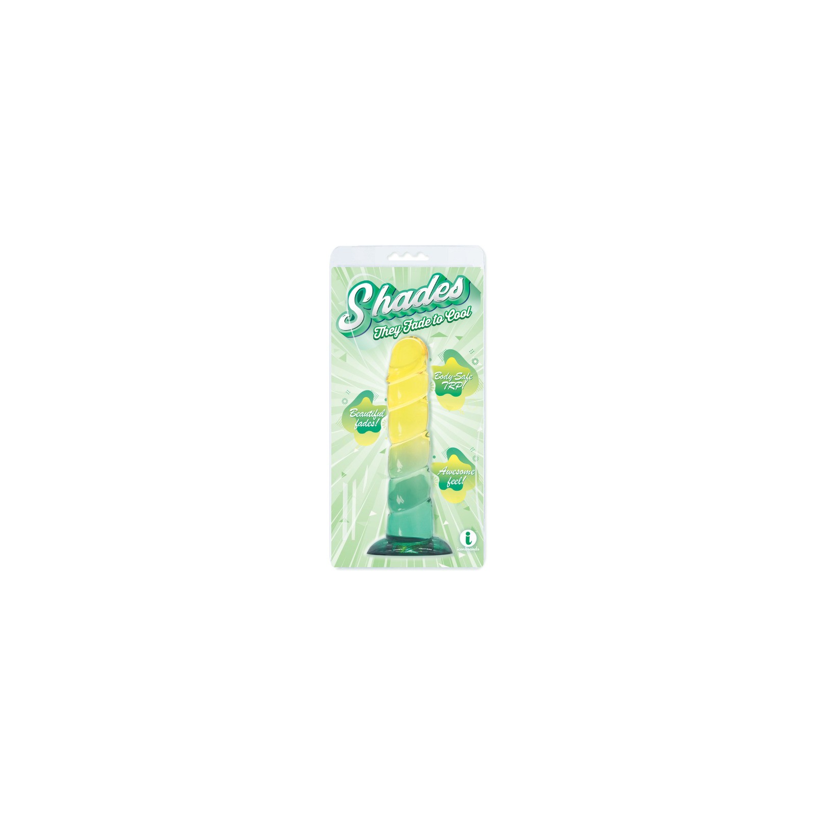 Dildo Shades Swirl Amarillo/Menta - Placer Épico