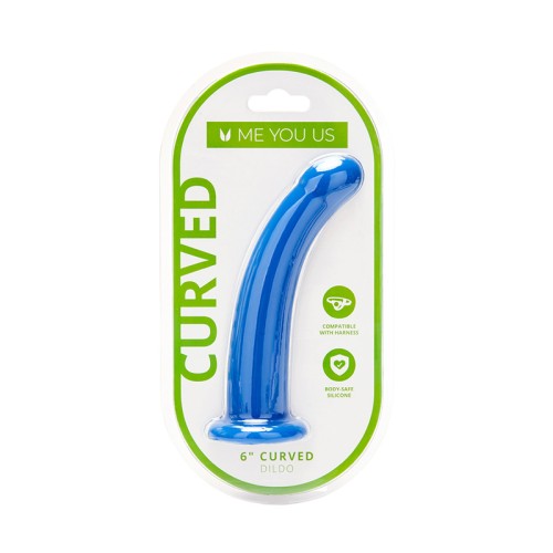 Dildo Curvado de Silicona 6 in. Me You Us