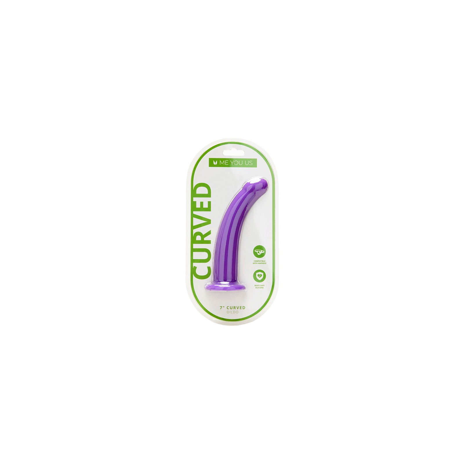 Me You Us 7 Curved Silicone Dildo Purple