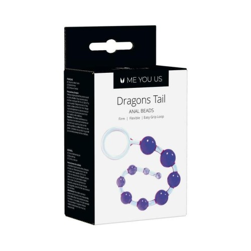 Me You Us Dragonz Tail Anal Beads Violet - Pleasure