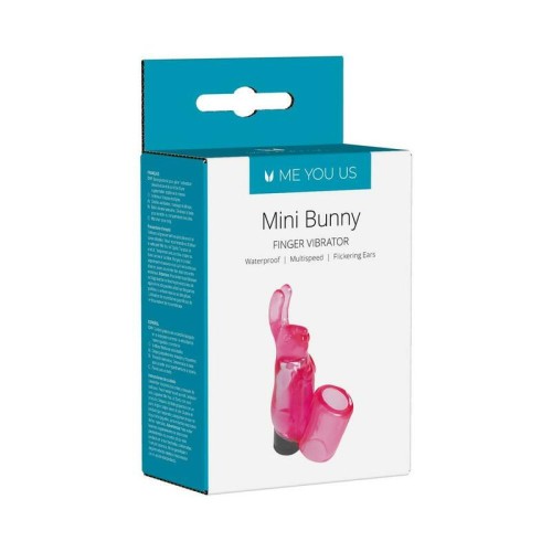 Me You Us Mini Bunny Vibrador de Dedo Rosa - Estimulación del Punto Dulce