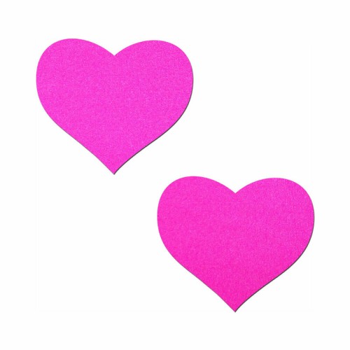 Pastease Neon Pink Heart Nipple Pasties