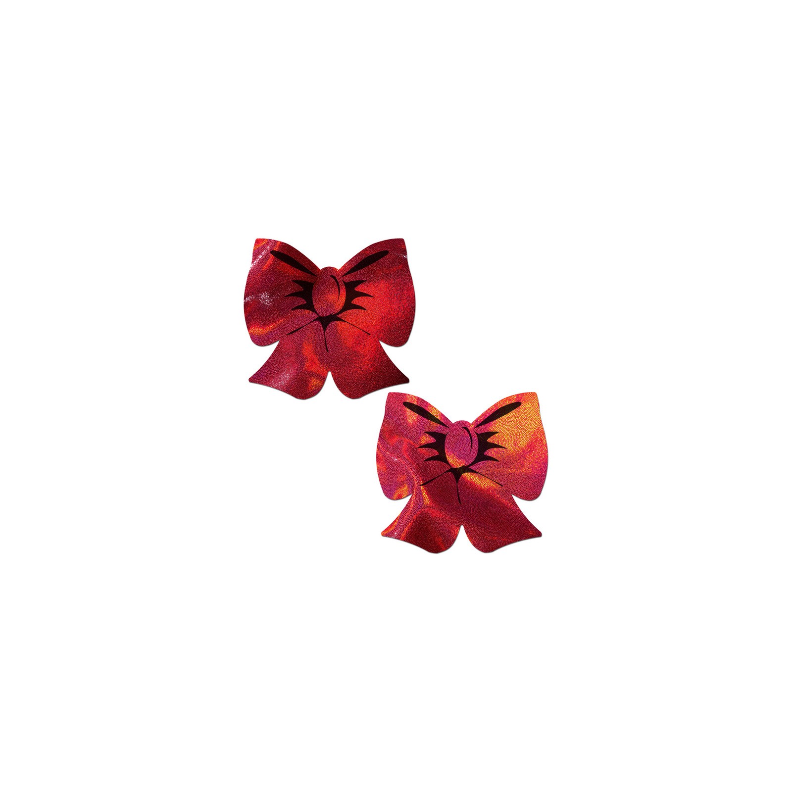 Pastease Bow Red Holographic Breast Covers Support Tape