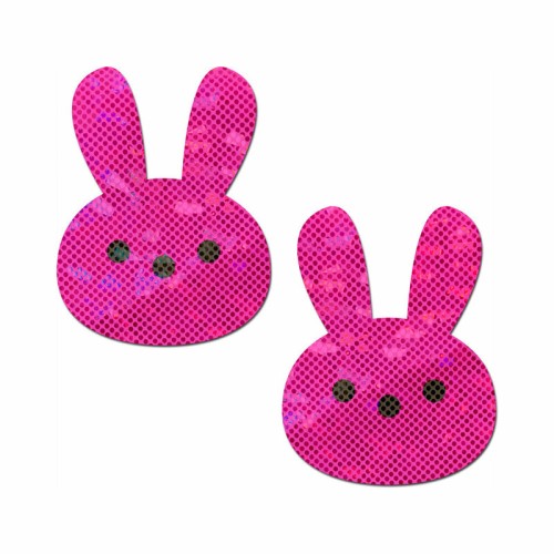 Pastease Glittery Bunny Nipple Pasties Pink