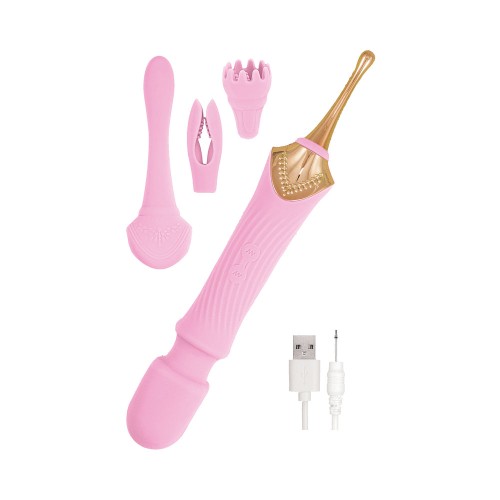 Masajeador Elegancia Rosa de Goddess para Estimulación Clitoriana