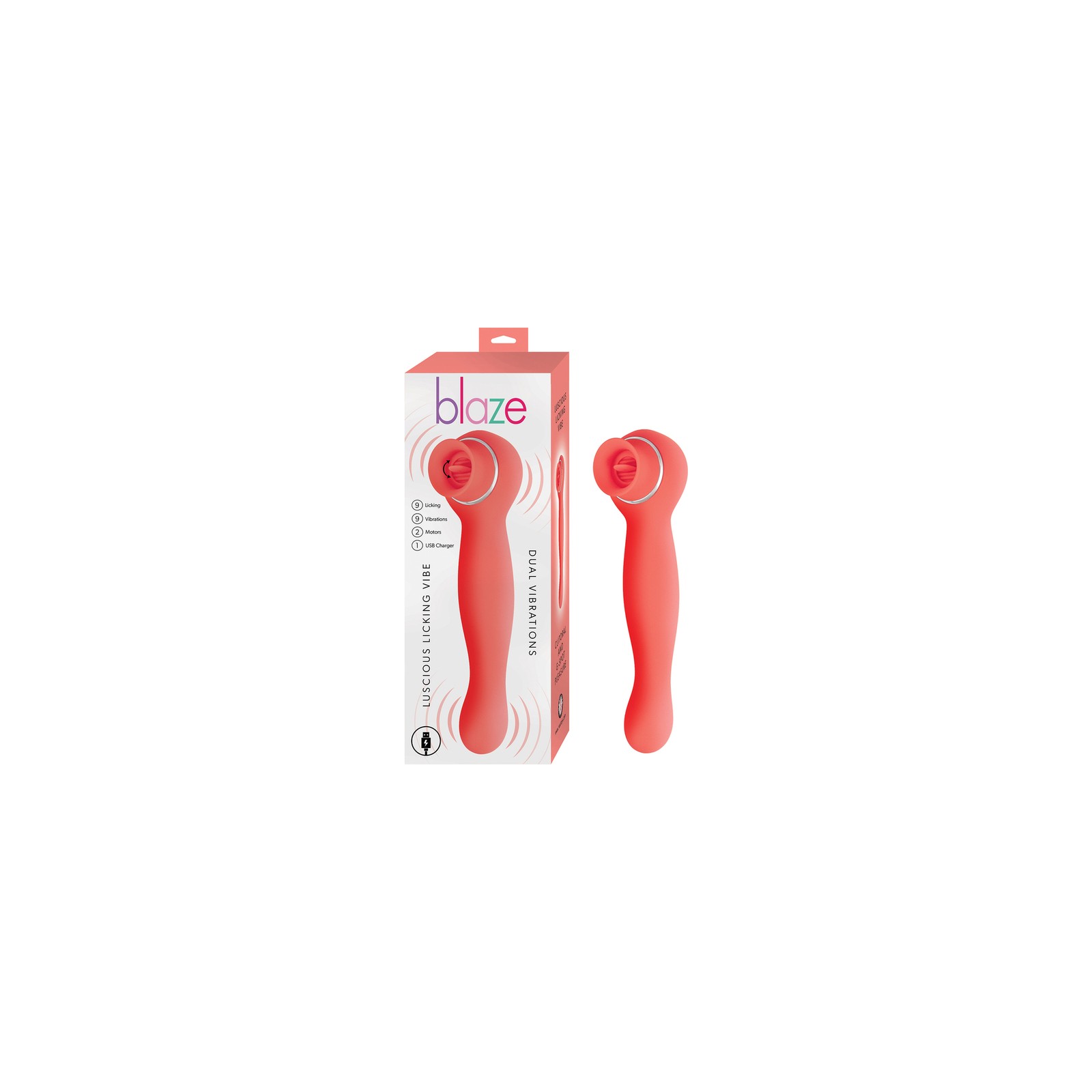 Blaze Luscious Licker Vibrator Coral