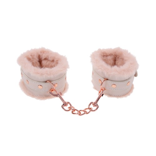 Peaches n Cream Faux Fur Handcuffs - Sportsheets