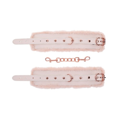 Peaches n Cream Faux Fur Handcuffs - Sportsheets