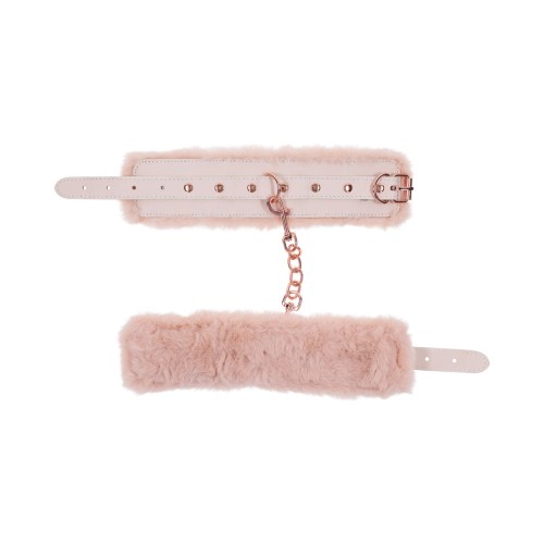 Peaches n Cream Faux Fur Handcuffs - Sportsheets