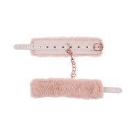 Peaches n Cream Faux Fur Handcuffs - Sportsheets