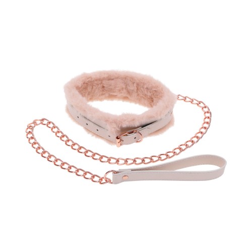 Faux Fur Collar & Leash Set - Peaches 'n CreaMe