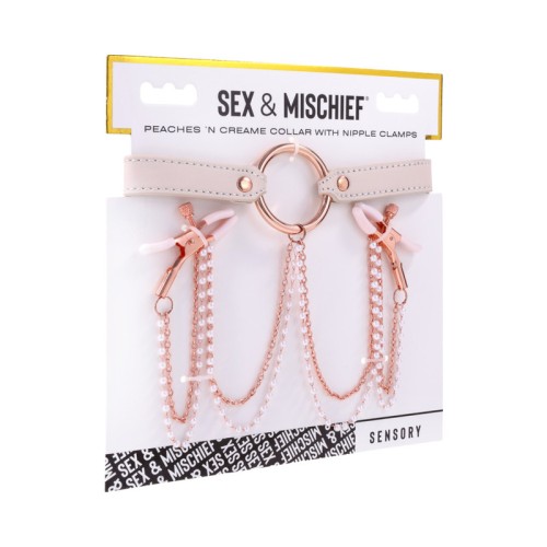 Peaches 'n CreaMe Collar with Nipple Clamps