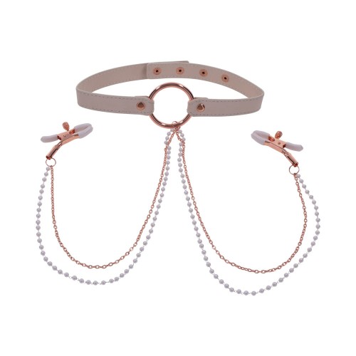 Peaches 'n CreaMe Collar with Nipple Clamps