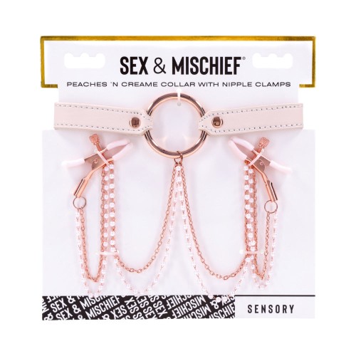 Peaches 'n CreaMe Collar with Nipple Clamps