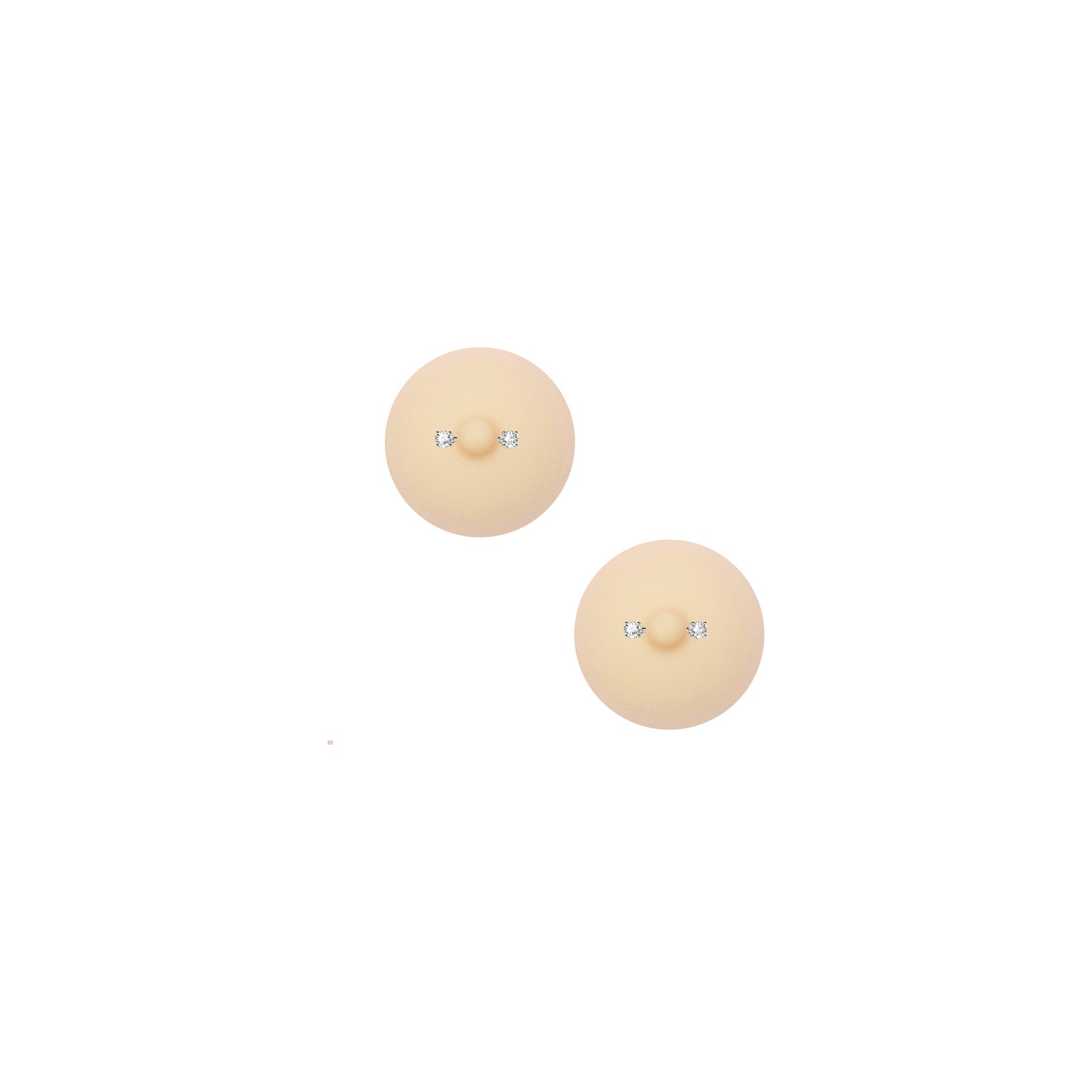 Neva Nude NuNip Reusable Silicone Nipple Pasties with Diamond Piercing