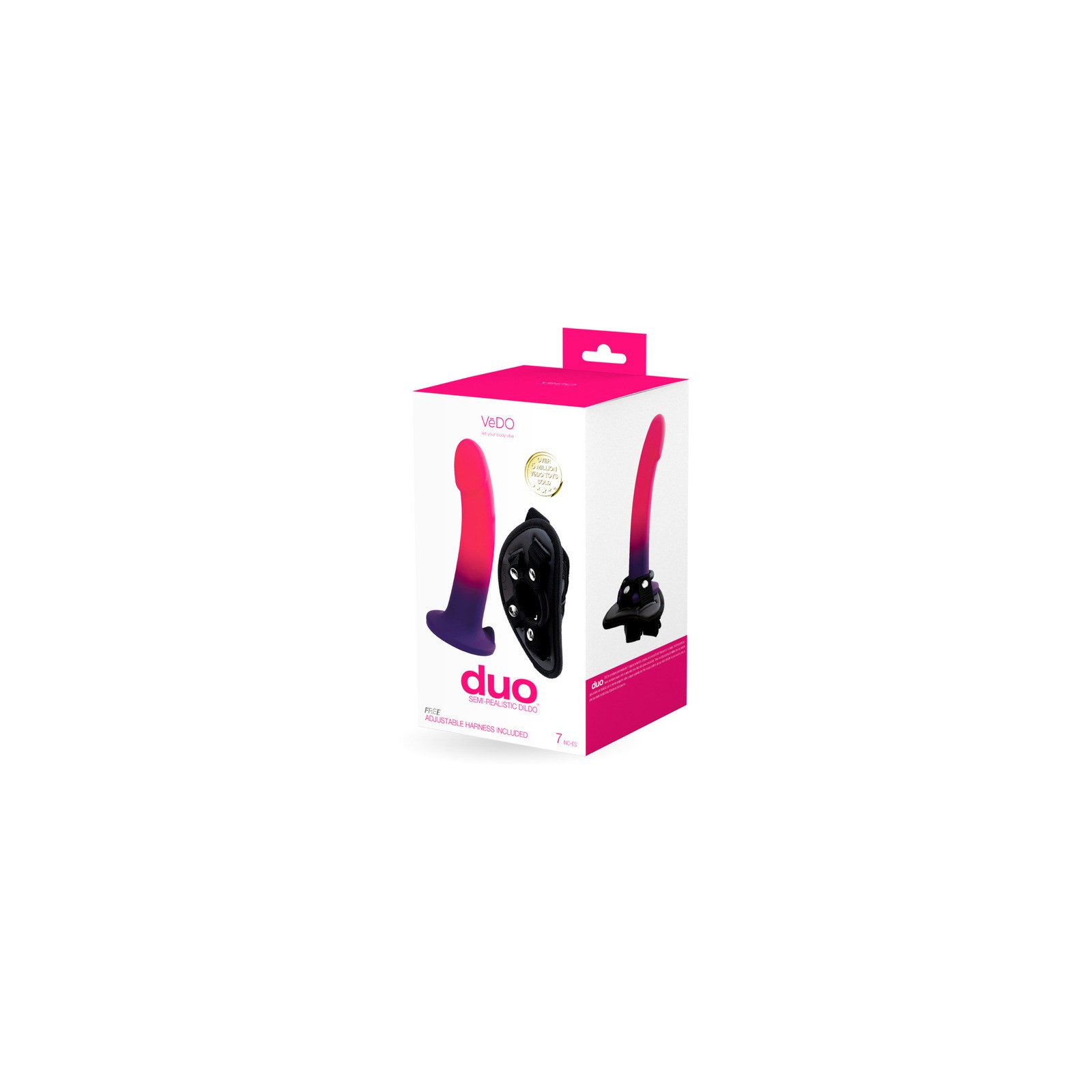 VeDO Duo Silicone Dildo with Harness for Versatile Play