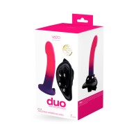 VeDO Duo Silicone Dildo with Harness for Versatile Play