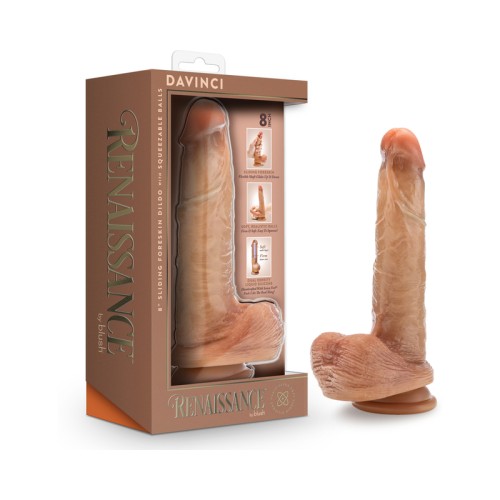 Dildo DaVinci Renacimiento con Piel Deslizante de 8 in.